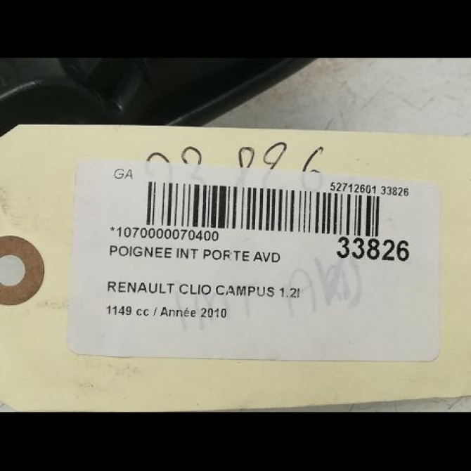 Poignee int porte avd occasion RENAULT CLIO CAMPUS II 8200711135 3