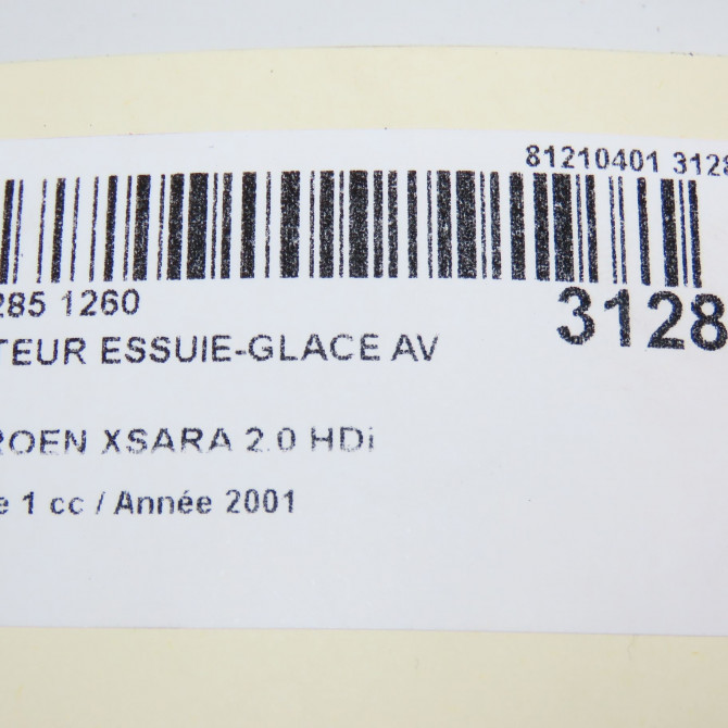 Moteur essuie-glace avant occasion CITROEN XSARA Phase 1 02-1998->09-2000 2.0 HDi 90ch 6405N8 6