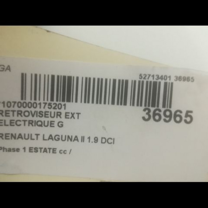 Retroviseur exterieur electrique gauche occasion RENAULT LAGUNA II Phase 1 ESTATE 11-2000->03-2005 1.9 DCI 120ch 7701049060 3