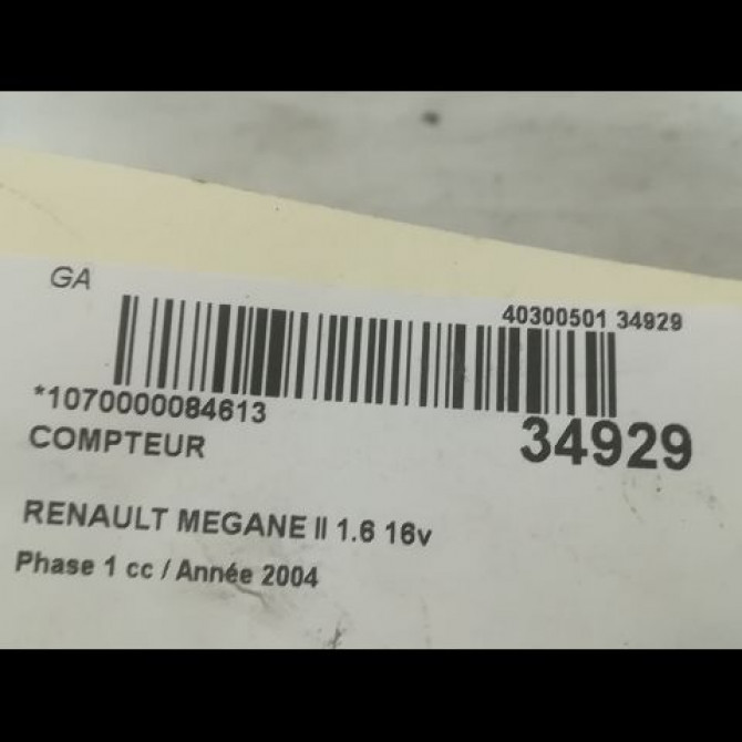 Compteur occasion RENAULT MEGANE II Phase 1 09-2003->12-2005 1.6 16v 8200462281 3