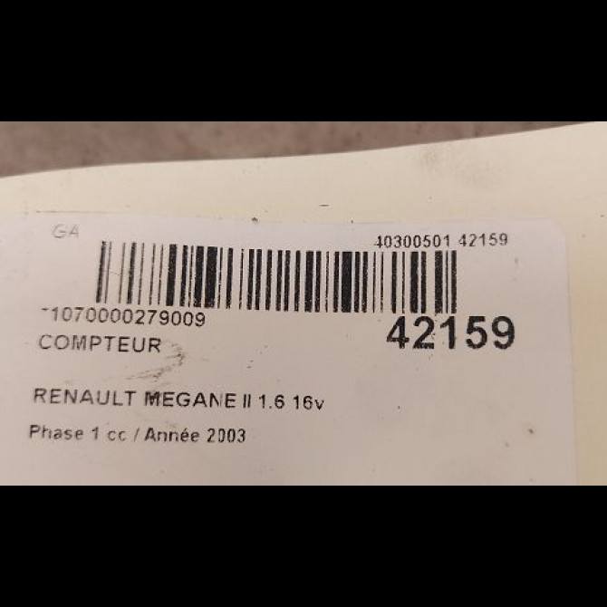 Compteur occasion RENAULT MEGANE II Phase 1 09-2003->12-2005 1.6 16v 8200462281 3