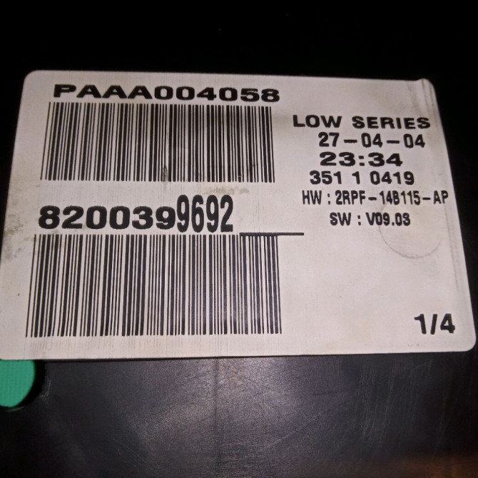 Compteur occasion RENAULT MEGANE II Phase 1 09-2003->12-2005 1.6 16v 8200462281 3