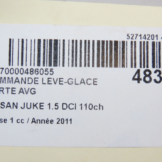 Commande lève-glace porte avant gauche occasion NISSAN JUKE Phase 1 09-2010->... 1.5 DCI 110ch 254011KA0D 6