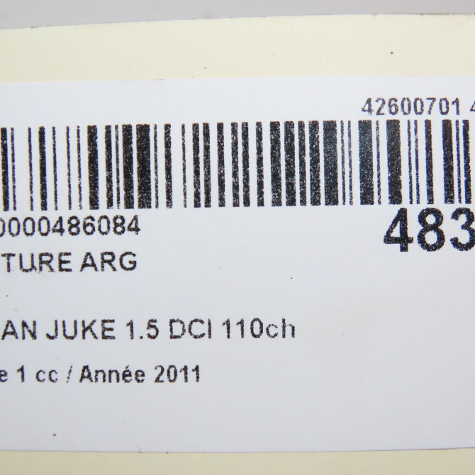 Ceinture arrière gauche occasion NISSAN JUKE Phase 1 09-2010->... 1.5 DCI 110ch 888451KA2A 5