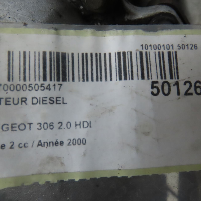 Moteur diesel occasion PEUGEOT 306 Phase 2 04-1997->03-2002 2.0 HDI 135FG 7