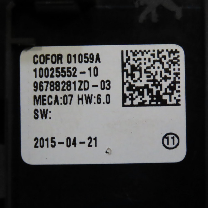 Commande lève-glace porte avant gauche occasion PEUGEOT 308 II 308 II Phase 1 2013-06-01->2017-08-31 1.6 e-HDi 115ch 96788281ZD 4
