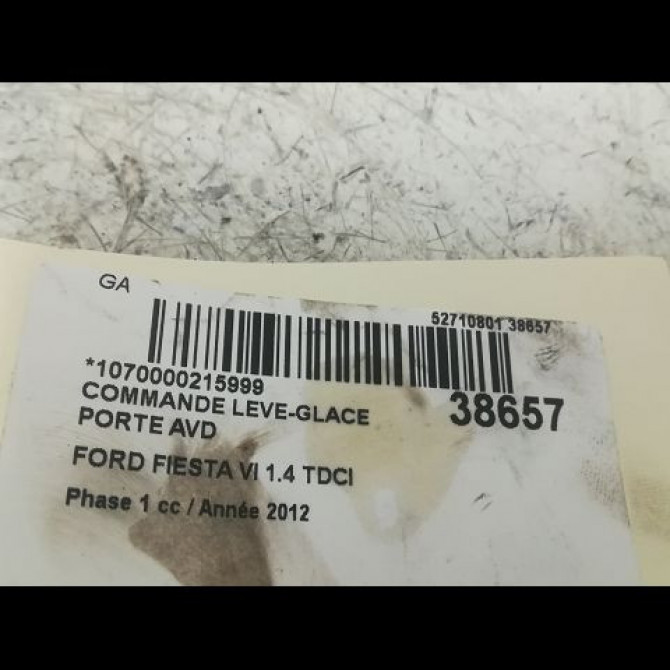 Commande lève-glace porte avant droite occasion FORD FIESTA VI Phase 1 10-2008->11-2012 1.4 TDCI 70ch 3