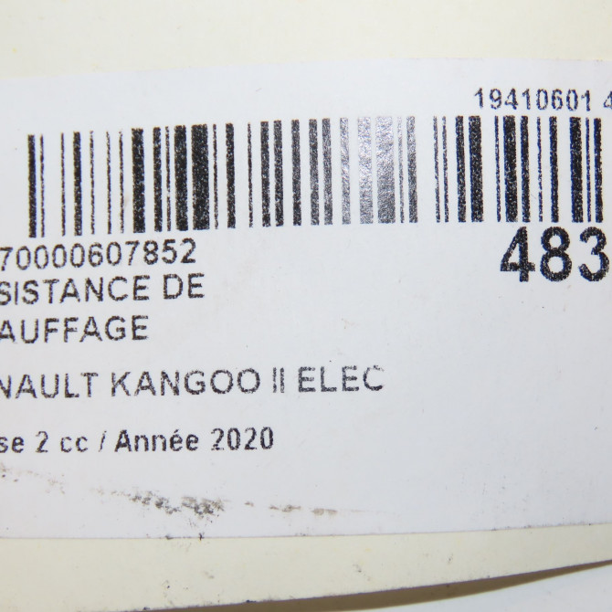 Resistance de chauffage occasion RENAULT KANGOO II Phase 2 01-2013->... ELEC 271439165R 5
