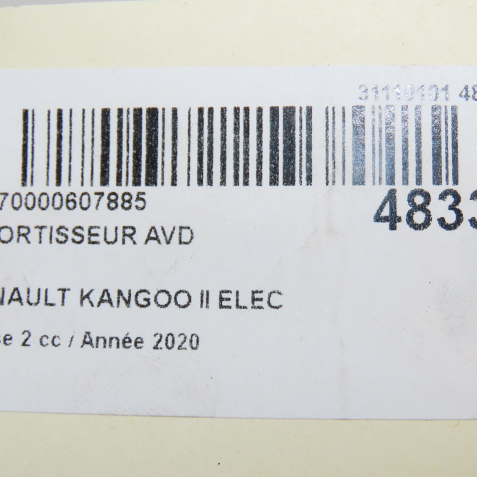 Amortisseur avant droit occasion RENAULT KANGOO II Phase 2 01-2013->... ELEC 543020572R 5