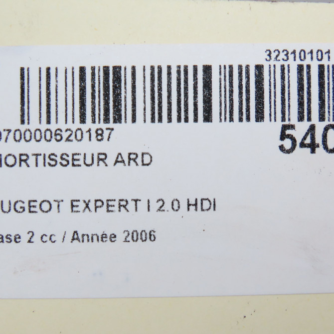 Amortisseur arrière droit occasion PEUGEOT EXPERT I Phase 2 01-2004->12-2006 2.0 HDI 95ch 5206TH 4