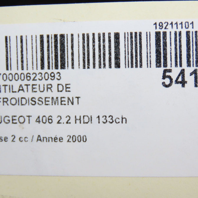 Ventilateur de refroidissement occasion PEUGEOT 406 Phase 2 04-1999->04-2004 2.2 HDI 133ch 1250F8 5