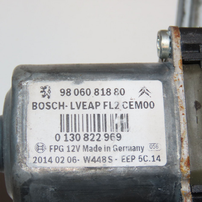 Mecanisme+moteur leve-glace avg occasion PEUGEOT 2008 Phase 1 01-2013->... 1.6 E-HDI 115ch 9816402180 5