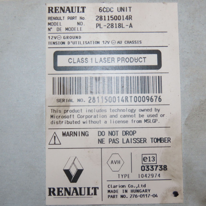 Autoradio occasion RENAULT LAGUNA III Phase 1 10-2007->10-2010 2.0 DCI 130ch 281150014R 4