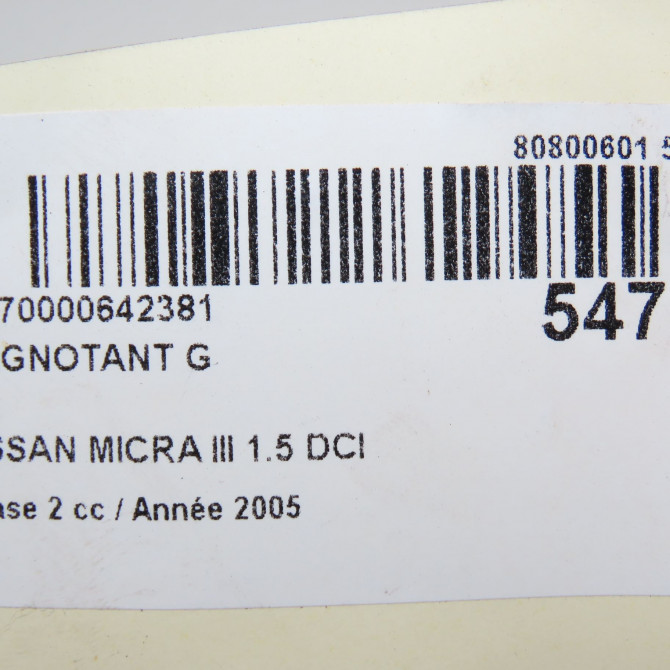 Clignotant gauche occasion NISSAN MICRA III Phase 2 11-2005->11-2007 1.5 DCI 86ch 26135BC400 4