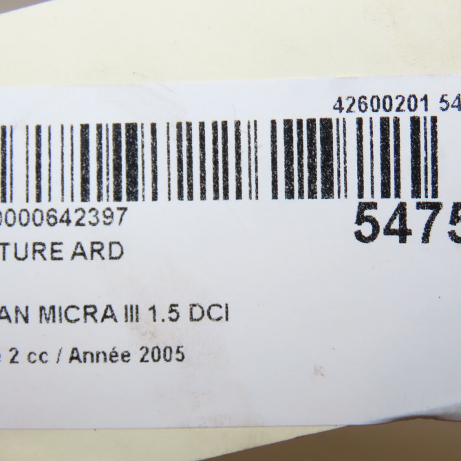 Ceinture arrière droite occasion NISSAN MICRA III Phase 2 11-2005->11-2007 1.5 DCI 86ch 88844AX311 6