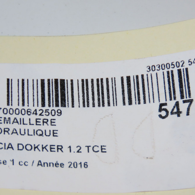 Cremaillere hydraulique occasion DACIA DOKKER Phase 1 09-2012->... 1.2 TCE 115ch 490018151R 6