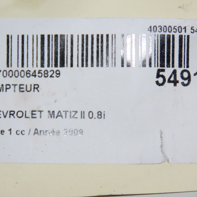 Compteur occasion CHEVROLET MATIZ II Phase 1 06-2005->09-2009 0.8i 95462172 6
