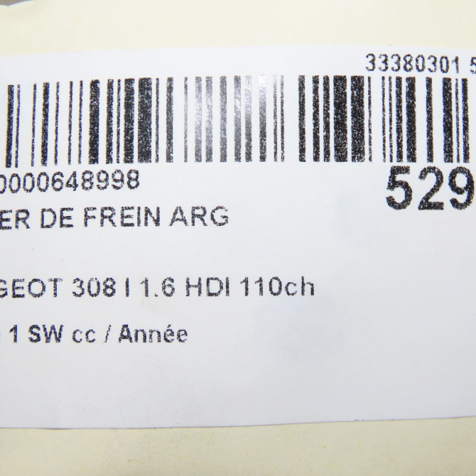 Etrier de frein arrière gauche occasion PEUGEOT 308 I Phase 1 SW 05-2008->03-2011 1.6 HDI 110ch 4401P4 4