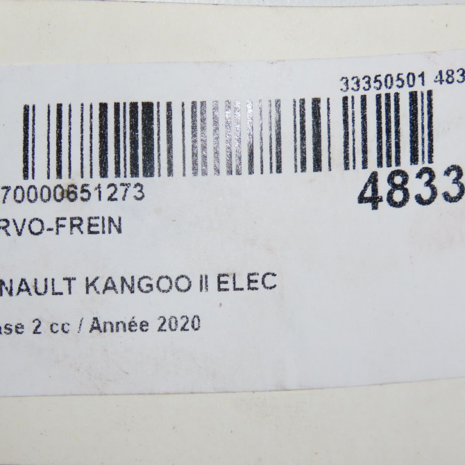 Servo-frein occasion RENAULT KANGOO II Phase 2 01-2013->... ELEC 472103134R 6