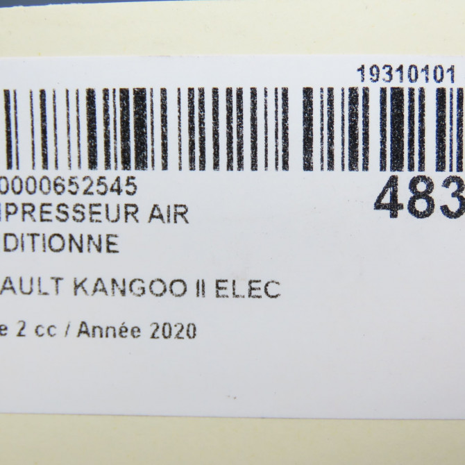 Compresseur air conditionne occasion RENAULT KANGOO II Phase 2 01-2013->... ELEC 926008999R 7