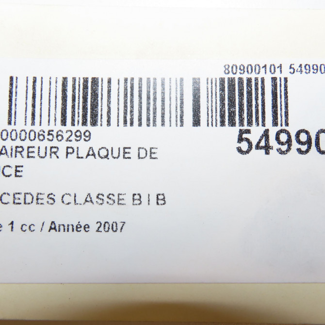 Eclaireur plaque de police occasion MERCEDES CLASSE B I Phase 1 06-2005->04-2008 B 180 CDI 1698200156 5