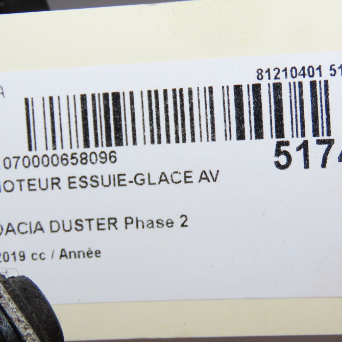 Moteur essuie-glace avant occasion DACIA DUSTER Phase 2 09-2013->... 288009286R 6