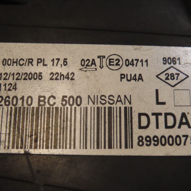 Phare droit occasion NISSAN MICRA III Phase 2 11-2005->11-2007 1.2i 65ch 26010BC50B 3