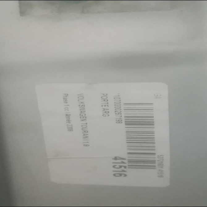 Porte arrière gauche occasion VOLKSWAGEN TOURAN I Phase 1 03-2003->12-2006 1.9 TDI 105ch 1T0833055S 2