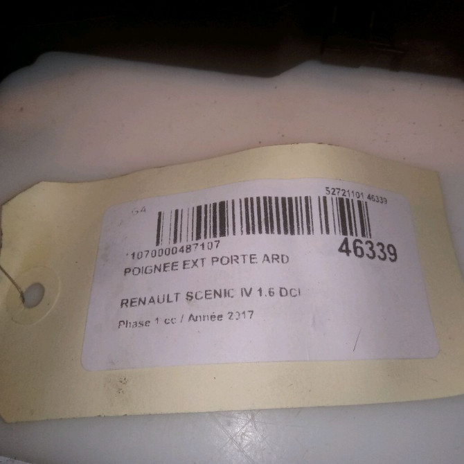 Poignee ext porte ard occasion RENAULT SCENIC IV Phase 1 04-1995->04-1999 1.6 DCI 130ch 806064489R 5