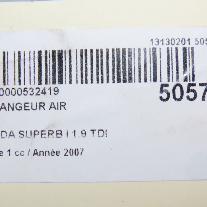 Echangeur air occasion SKODA SUPERB I Phase 1 06-2002->06-2008 1.9 TDI 130ch 3B0145805D 5