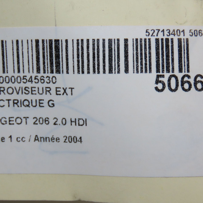 Retroviseur exterieur electrique gauche occasion PEUGEOT 206 Phase 1 09-1998->03-2009 2.0 HDI 8149QY 6