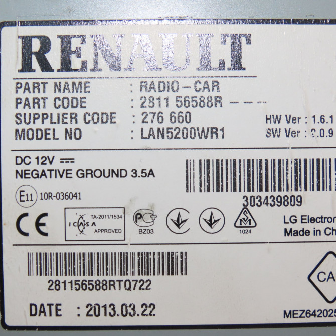 Autoradio occasion DACIA SANDERO II Phase 1 10-2012->... 1.5 DCI 90ch 281159494R 5