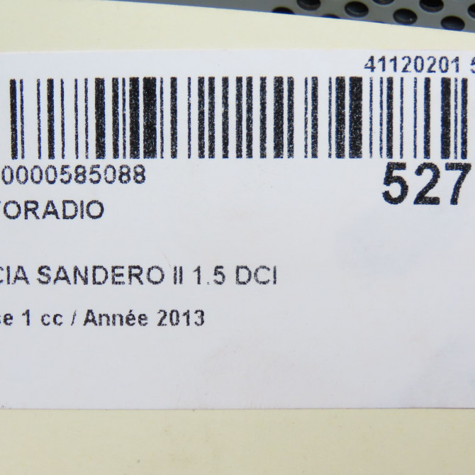 Autoradio occasion DACIA SANDERO II Phase 1 10-2012->... 1.5 DCI 90ch 281159494R 7