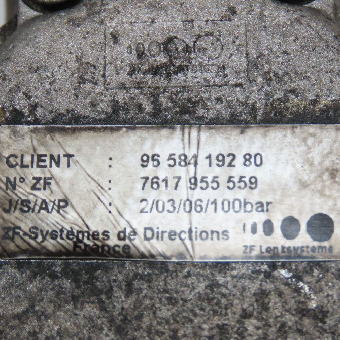 Pompe direction assistee occasion PEUGEOT 407 Phase 1 04-2004->07-2008 1.6 HDI 16v 4007GX 6