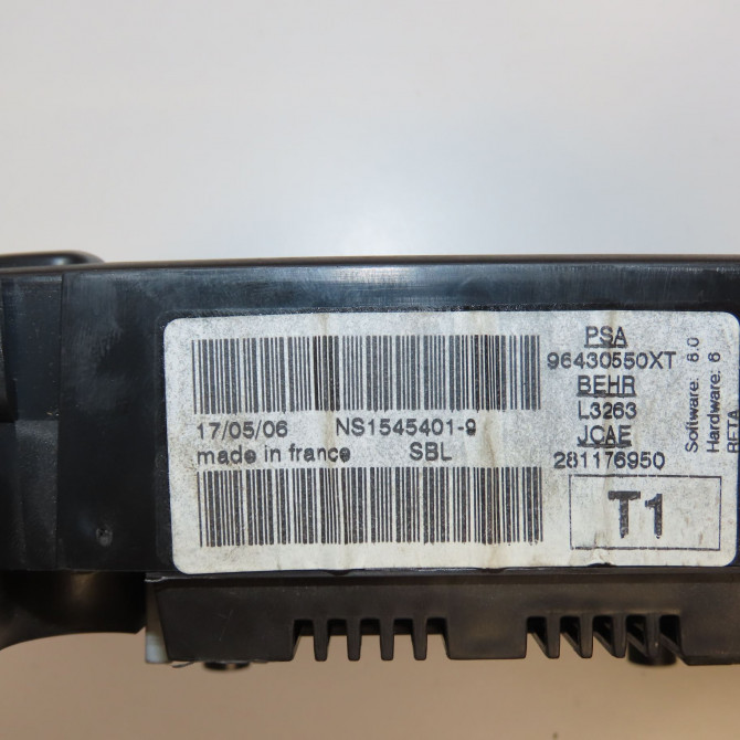 Commande de chauffage occasion PEUGEOT 206 Phase 1 09-1998->03-2009 1.6i 16v 6451ZH 5