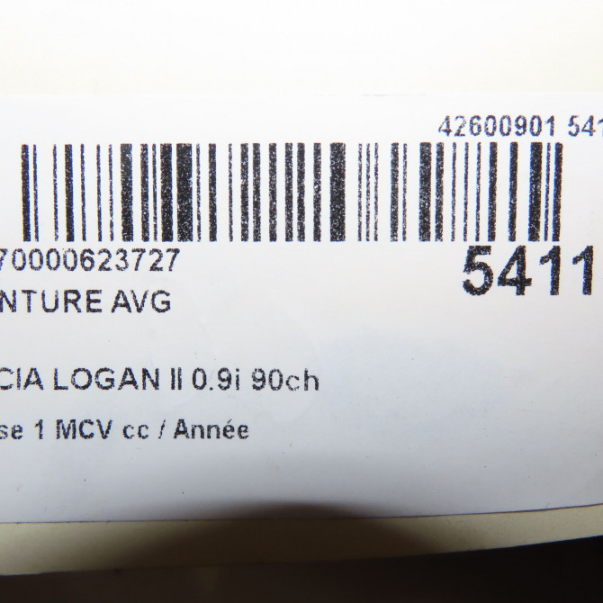 Ceinture avant gauche occasion  868857909R 6