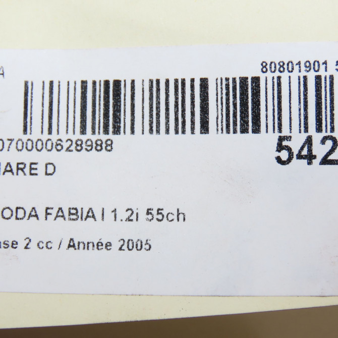 Phare droit occasion SKODA FABIA I Phase 2 09-2004->05-2007 1.2i 55ch 6Y1941016P 5