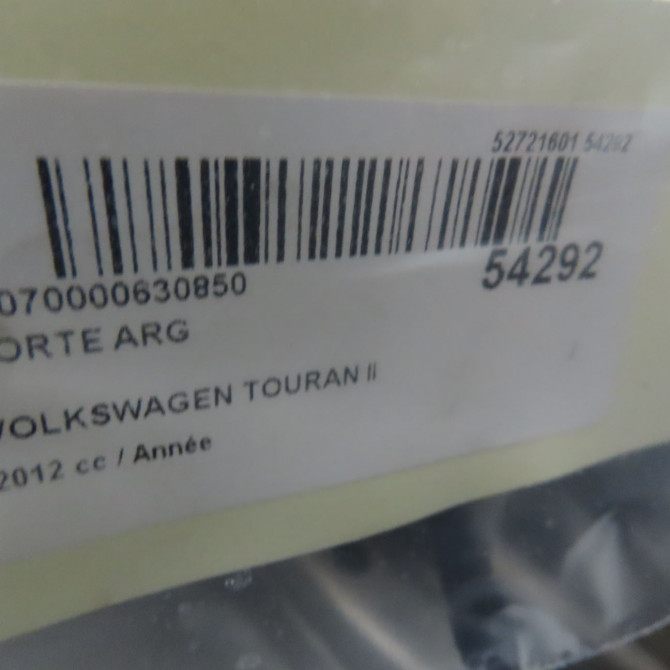 Porte arrière gauche occasion VOLKSWAGEN TOURAN II Phase 1 09-2010->12-2015 1T0833055S 6