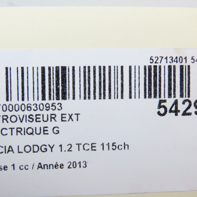 Retroviseur exterieur electrique gauche occasion DACIA LODGY Phase 1 01-2012->... 1.2 TCE 115ch 963025005R 5