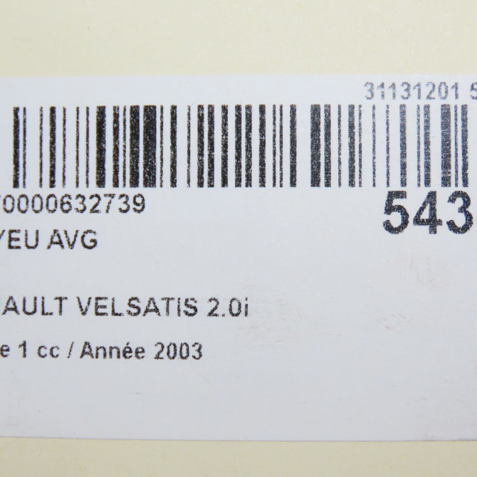 Moyeu avg occasion RENAULT VELSATIS Phase 1 01-2002->04-2005 2.0i 165ch 8200570190 5