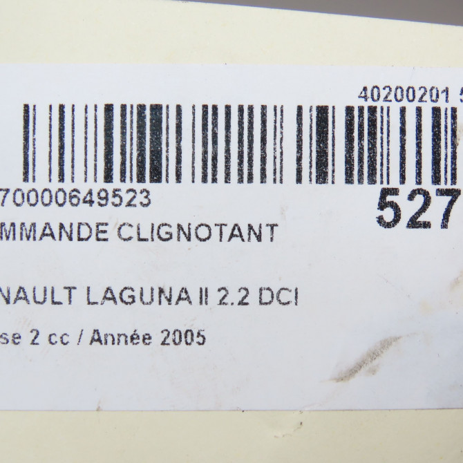 Commande clignotant occasion RENAULT LAGUNA II Phase 2 03-2005->09-2007 2.2 DCI 150ch 7701061757 6