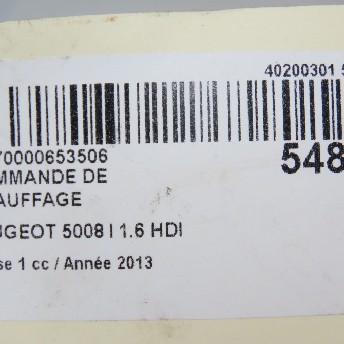 Commande de chauffage occasion PEUGEOT 5008 I Phase 1 11-2009->12-2013 1.6 HDI 112ch 6452Y4 6