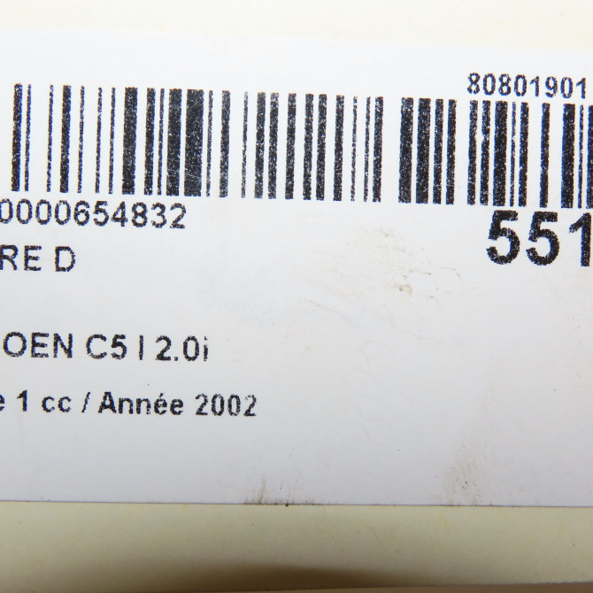 Phare droit occasion CITROEN C5 I Phase 1 03-2001->09-2004 2.0i 6205X2 6