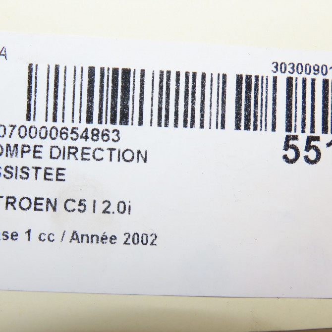 Pompe direction assistee occasion CITROEN C5 I Phase 1 03-2001->09-2004 2.0i 40076A 7