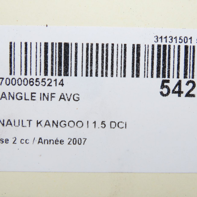 Triangle inf avg occasion RENAULT KANGOO I Phase 2 03-2003->06-2010 1.5 DCI 70ch 8200942417 4