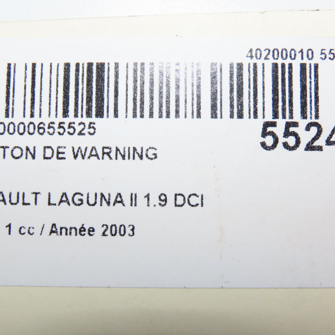 Bouton de warning occasion RENAULT LAGUNA II Phase 1 11-2000->03-2005 1.9 DCI 110ch 252904889R 5
