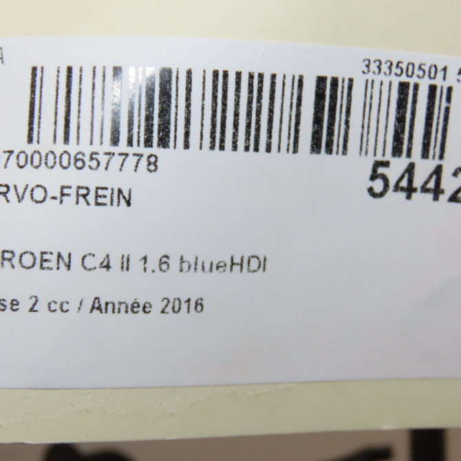 Servo-frein occasion CITROEN C4 II Phase 2 11-2014->... 1.6 blueHDI 100ch 4535ER 5