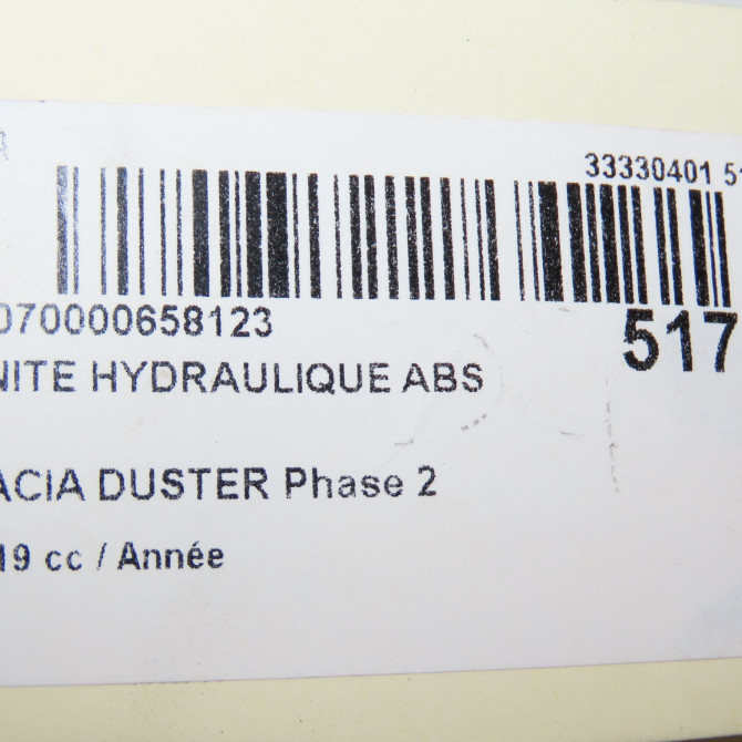 Unité hydraulique ABS occasion DACIA DUSTER Phase 2 09-2013->... 476605586R 6