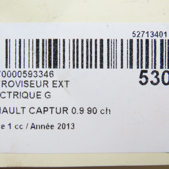 Retroviseur exterieur electrique gauche occasion RENAULT CAPTUR Phase 1 02-2013->... 0.9 90 ch 963029140R 6