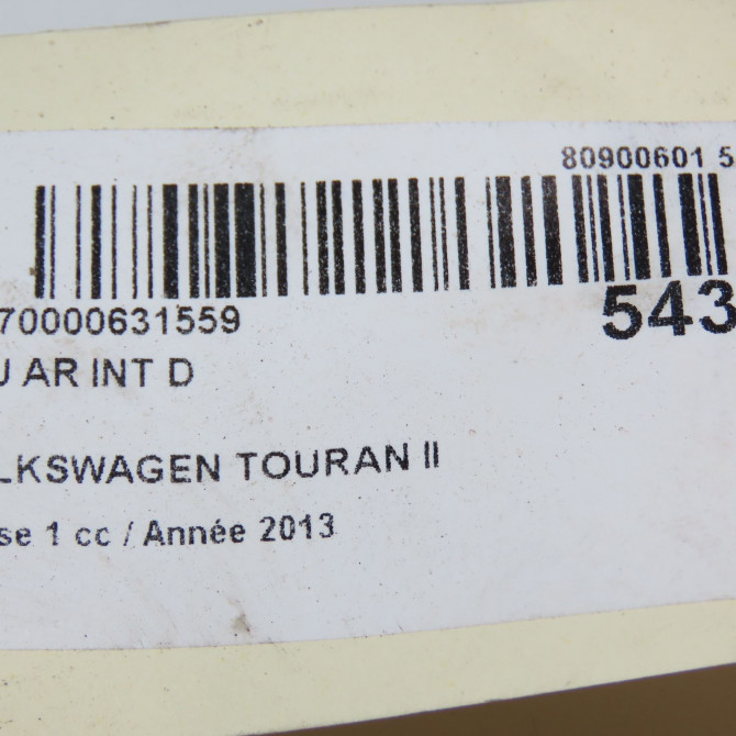 Feu arrière intérieur droit occasion VOLKSWAGEN TOURAN II Phase 1 09-2010->12-2015 2.0 TDI 140ch 1T0945094A 5